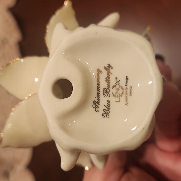 Lenox Butterfly and Flower Figurine with Gold Accents - Picture 6 of 6